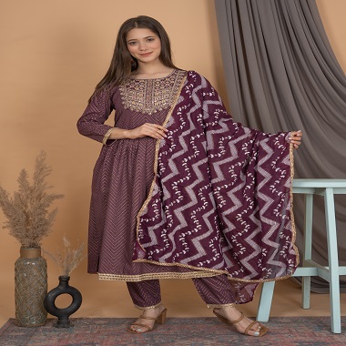 Rayon Kurti Set